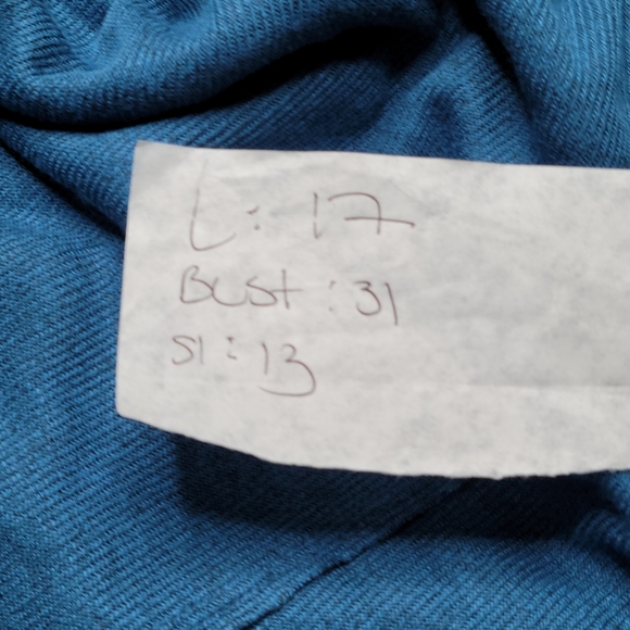 Abound Seamed Dolman Sleeve Pullover in Teal Sapphire Size XS - Picture 6 of 6